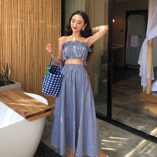 Set váy áo đi biển ulzzang mùa hè