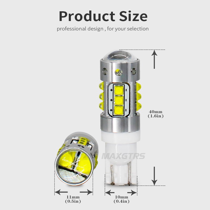 2 Bóng Đèn Led MAXGTRS T10 194 168 W5W 70w Cho Xe Hơi