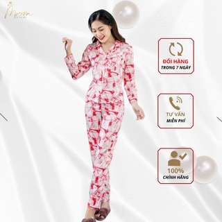 Bộ Pyjama lụa trơn cao cấp mềm mịn thoáng mát Mộc Eva L212151
