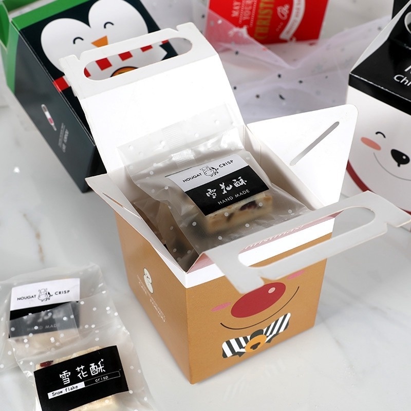 1 Túi Đựng Kẹo Giáng Sinh Hình Ông Già Noel Tuần Lộc DIY