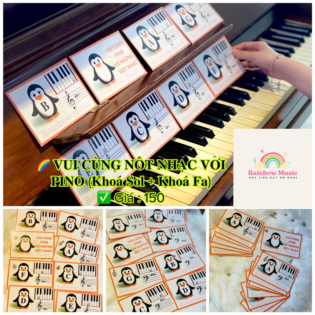 vui cùng nốt nhạc với Pino, nốt nhạc, flashcard nốt nhạc, học cảm thụ âm nhạc dễ dàng, cảm thụ âm nhạc cùng Rainbowmusic
