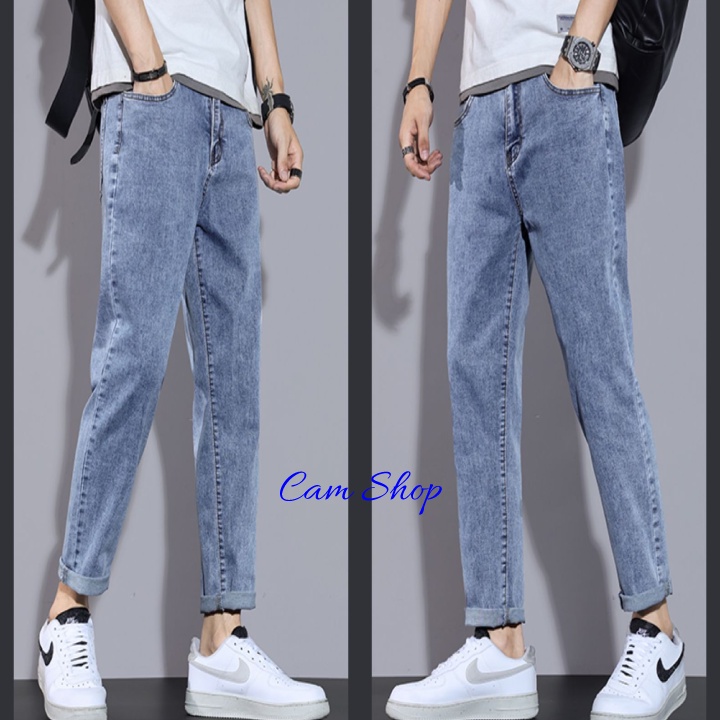 Quần jean quần bò baggy nam nữ ống rộng unisex phong cách Hàn Quốc Cam Shop C03