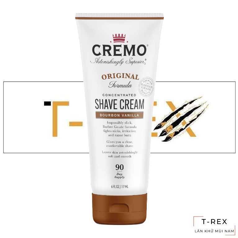 [Siêu Đỉnh] Kem Cạo Râu Cremo Bourbon Vanilla 177Gr