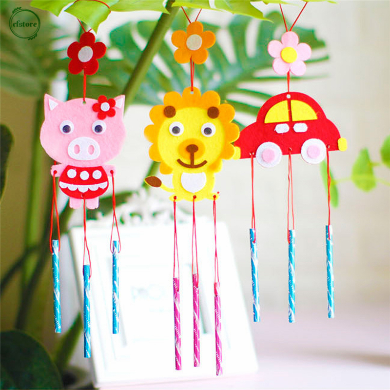 Bộ Chuông Gỗ Nhiều Màu Tự Làm Trang Trí Cho Bé