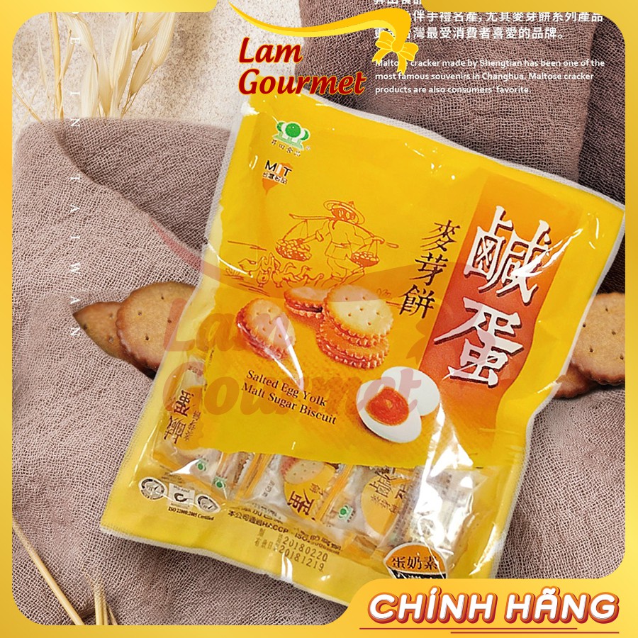 Bánh Quy Trứng Muối Đài Loan Giòn Nhân Dẻo Ngon Nhập Khẩu Cao Cấp MIT 500g và 180g - Lam Gourmet