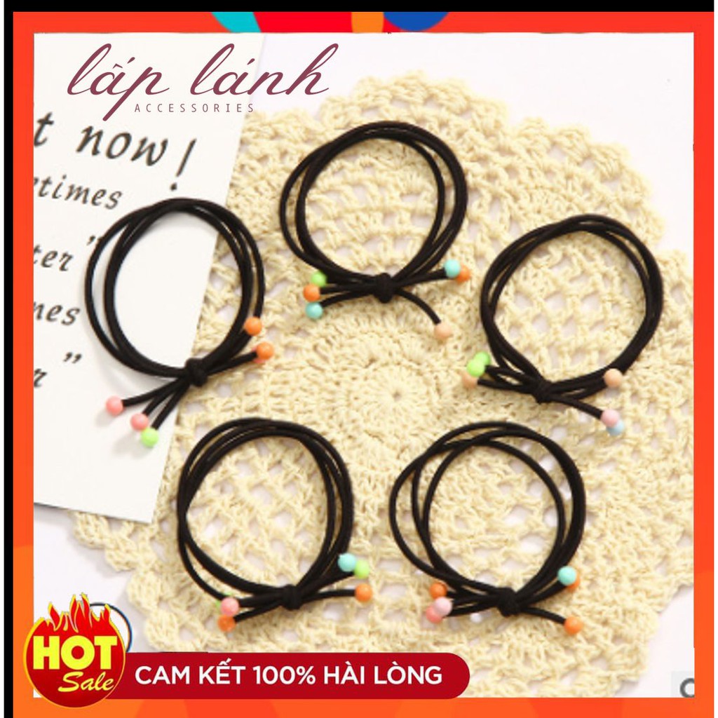 [Có sẵn] CỘT TÓC DÂY CỘT ĐỦ MÀU HẠT NGỌC BI ĐƠN GIẢN TINH TẾ PHONG CÁCH THỜI TRANG DỄ THƯƠNG