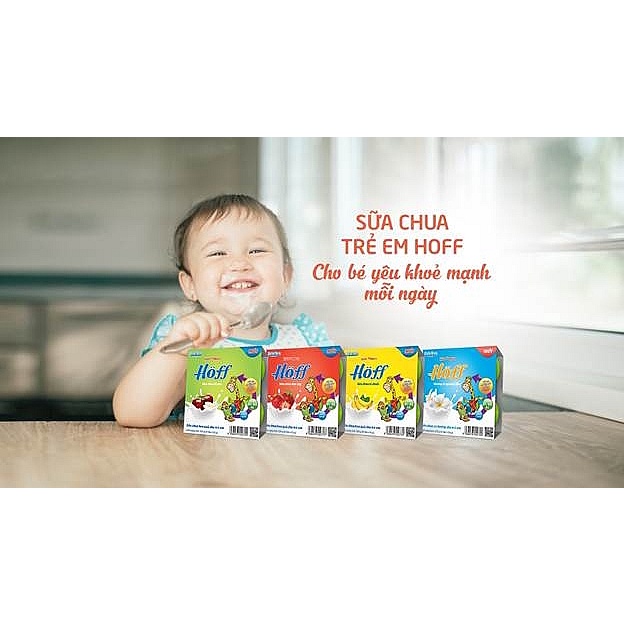 Sữa chua hoa quả Hoff cao cấp cho bé ăn dặm từ 6M+ vỉ 4 hộp