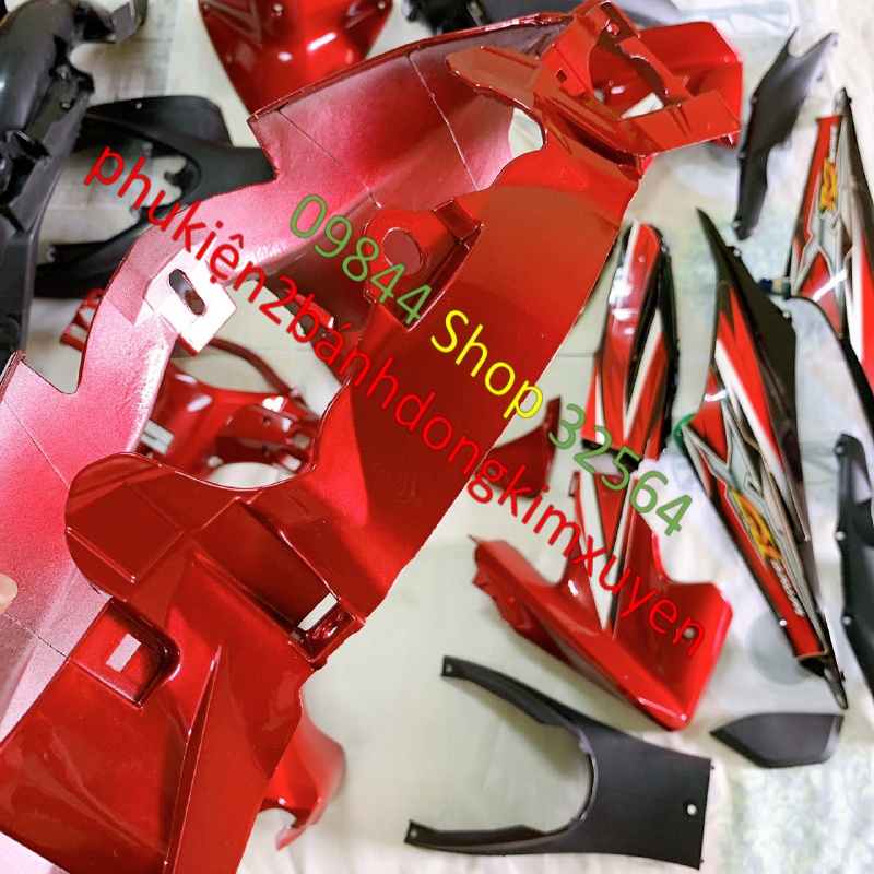 Bộ dàn áo xe Wave RSX 110 / RS 110/  RSX  đời 2010-2011 màu ĐỎ  - nhựa nguyên sinh ABS LOẠI ĐẸP
