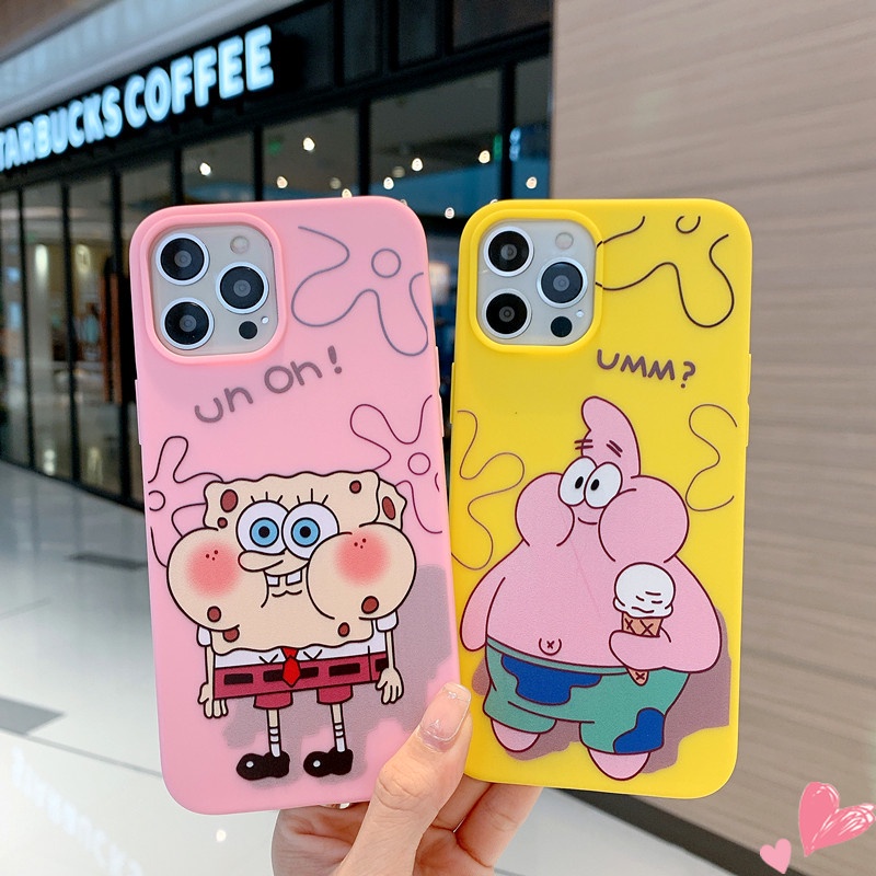 Cute Case OPPO Reno 7 Pro Reno7 SE 5Z 6Z 5G A95 A94 A93S A73 A55 A56 A7 A5 A12 A12E A5S A3S A16K Find X3 F17 F19 Pro+ A13 A33 A53 A73 M52 SpongeBob & Patrick Star Cartoon Phone Case Untra-thin Soft Silicone Shockproof Cover