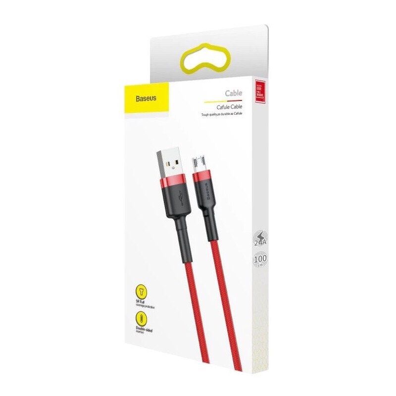 0Cáp sạc nhanh 2.4A micro cho android samsung oppo chính hãng baseus dây bền dù chống đứt.