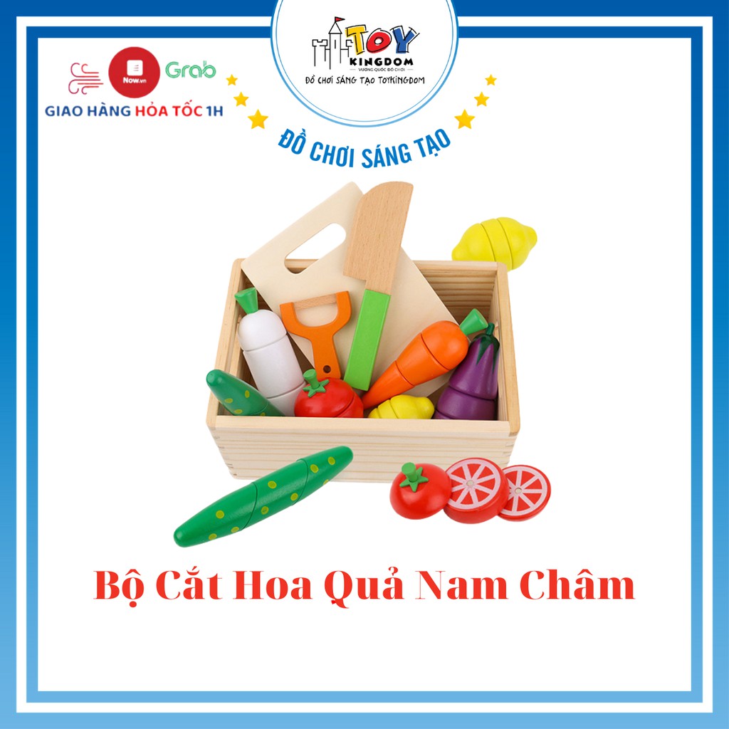 Bộ Đồ Chơi Cắt Gọt Rau Củ Quả Bằng Nam Châm Giúp Bé Tăng Khả Năng Nhận Biết Và Vận Động Cho Bé