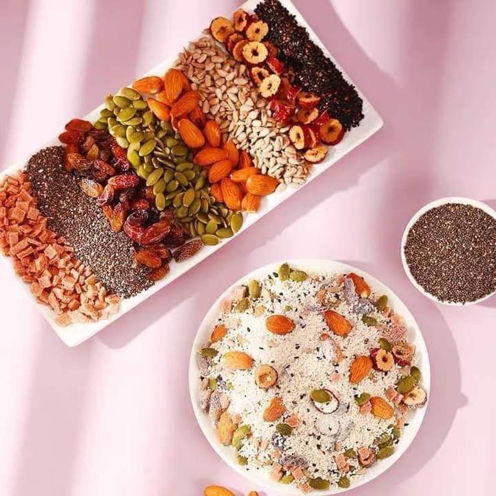 Bột Củ Sen Mix Hạt Dinh Dưỡng, Dưỡng Nhan, Ăn Kiêng , Bột Củ Sen Chà Là - Ăn Vặt 492