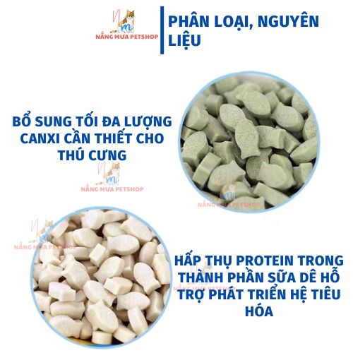 Canxi cho chó, canxi cho mèo vị sữa dê &amp; rong biển cao cấp