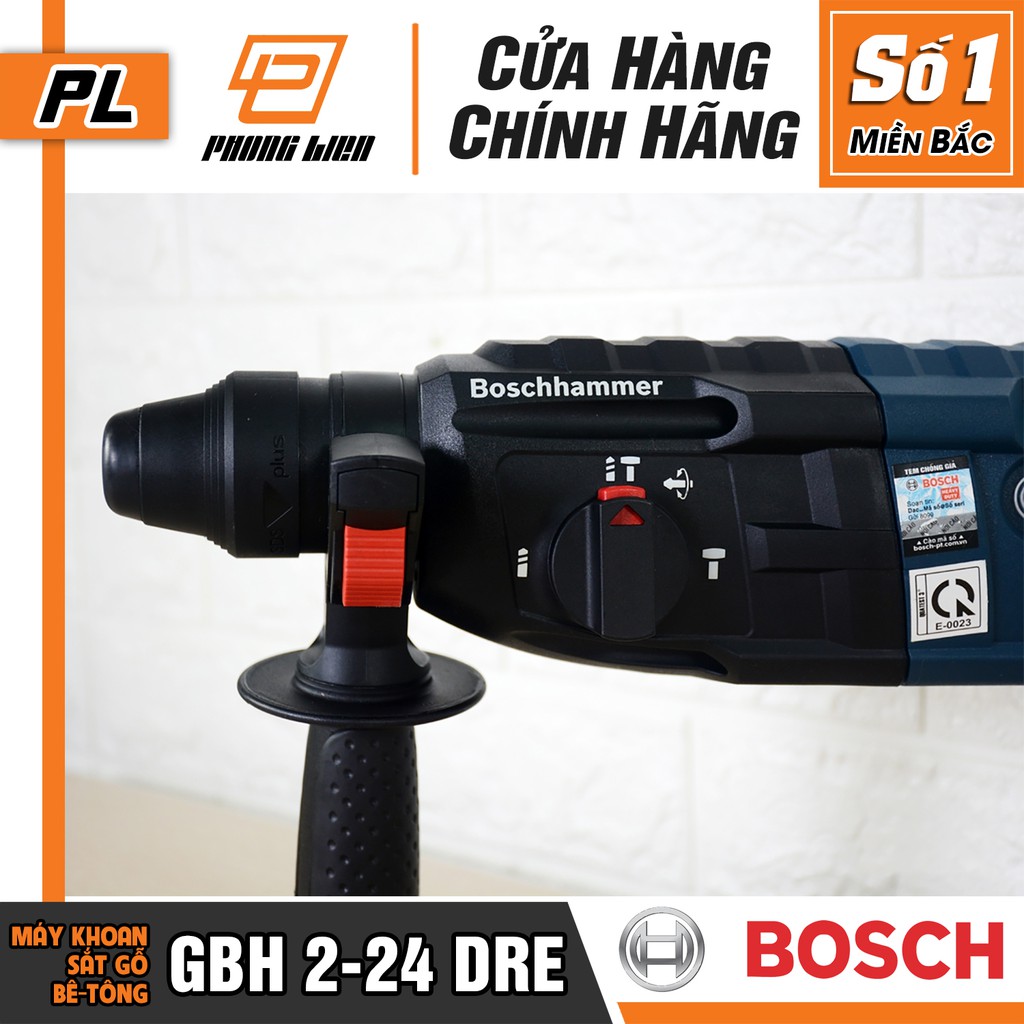 [Chính Hãng] Máy Khoan Búa Bosch GBH 2-24 DRE (24MM-790W) - Chuyên Khoan Bê Tông, Có Đục