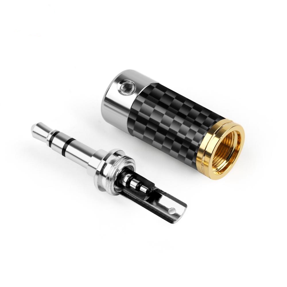 1 giắc cắm âm thanh 3.5mm 3 cực bằng sợi carbon mạ đồng