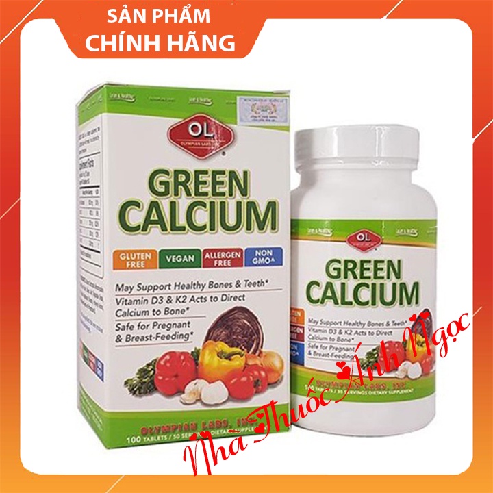 Green Calcium - bổ sung canxi hữu cơ cho trẻ em, người lớn, phụ nữ có thai,phòng tránh loãng xương phụ nữ sau mang thai