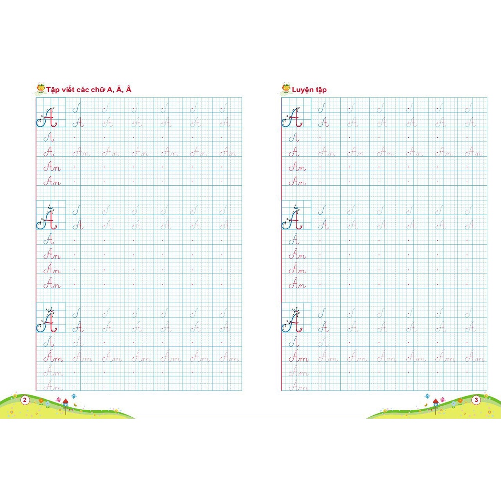 Sách - Combo 2 cuốn Tập viết chữ Hoa, cỡ nhỏ theo nhóm và Tập viết chữ 1 ô ly (2 cuốn)