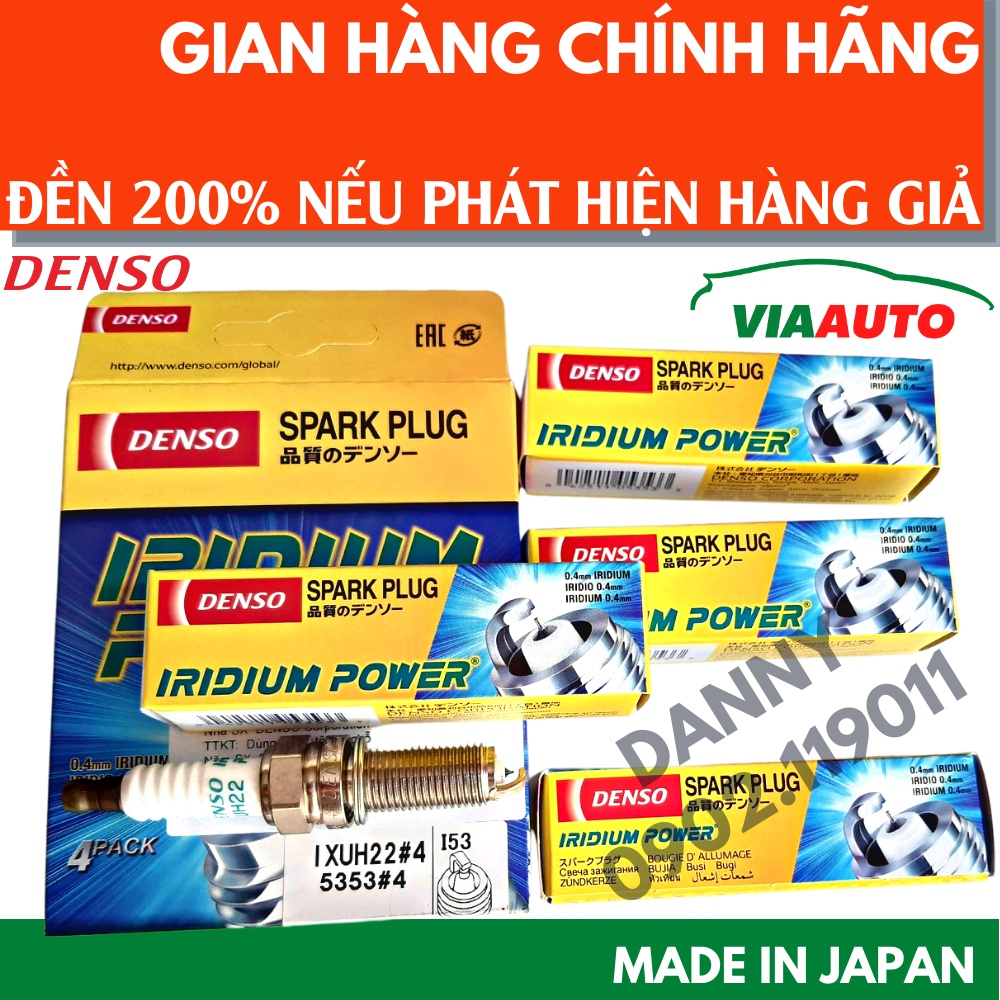 BUGI DENSO IRIDIUM IXUH22 "DENSO JAPAN CHÍNH HÃNG" cho xe Kia K3/ Sportage, Carens, Cerato+Huyndai Grand i10