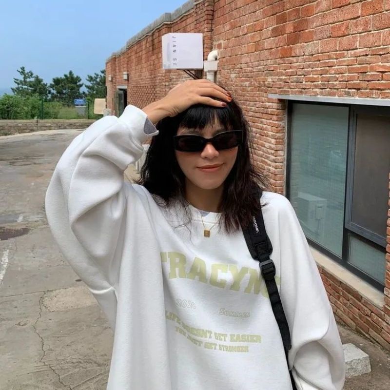 (ORDER) Áo sweater nỉ ulzzang in chữ form rộng các màu phối viền sóng mix màu có size | BigBuy360 - bigbuy360.vn