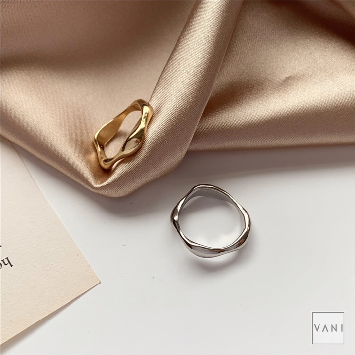Nhẫn Gợn Sóng Kiểu Cách Đơn Giản Retro - Vani Store [TS000544]