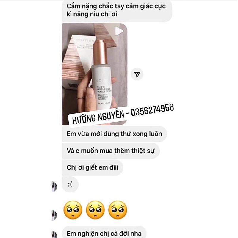 Sample Tinh Chất Cấp Nước Sáng Da VOLITION Snow Mushroom Water Serum