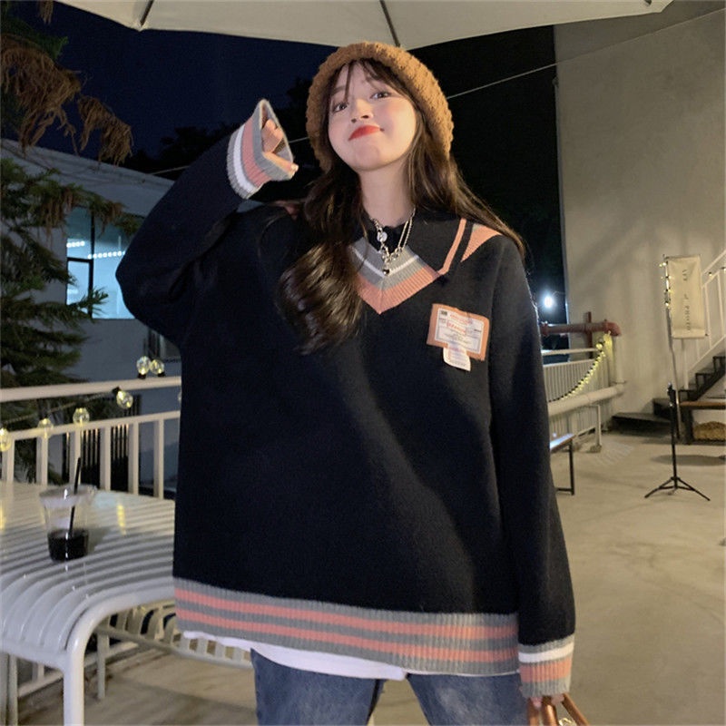 Áo len tay dài dáng rộng thời trang dành cho nữ