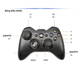 Tay game C9 kiểu Xbox 360, pc, android + đế + usb wifi