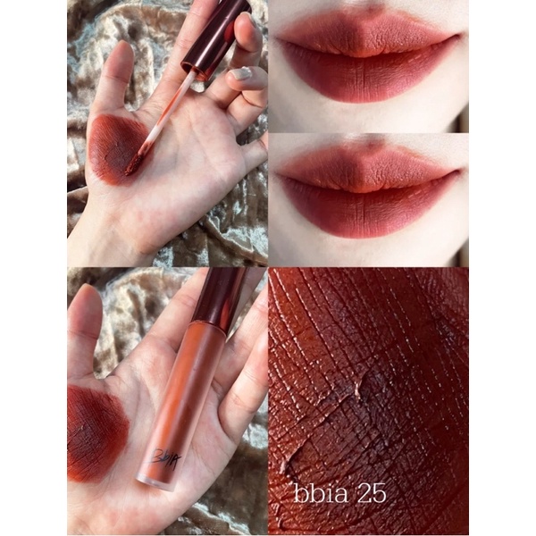 Son kem lỳ  Bbia Last Velvet Lip Tint Version 5 - 25 Final Note