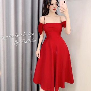 Đầm umi rớt vai có mút ngực