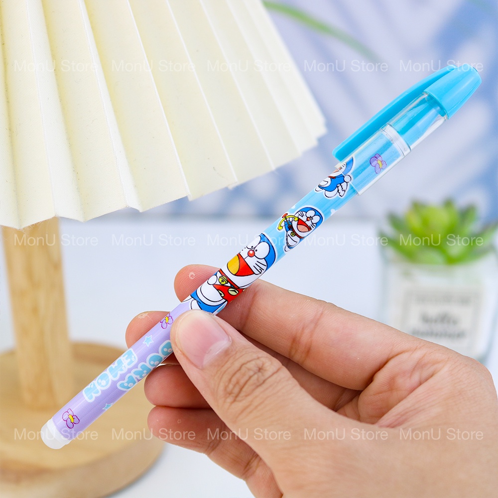 Bút bi nước, bút gel mực xanh có thể xóa được DORAEMON DOREMON dễ thương cute MON0340 TooYoo