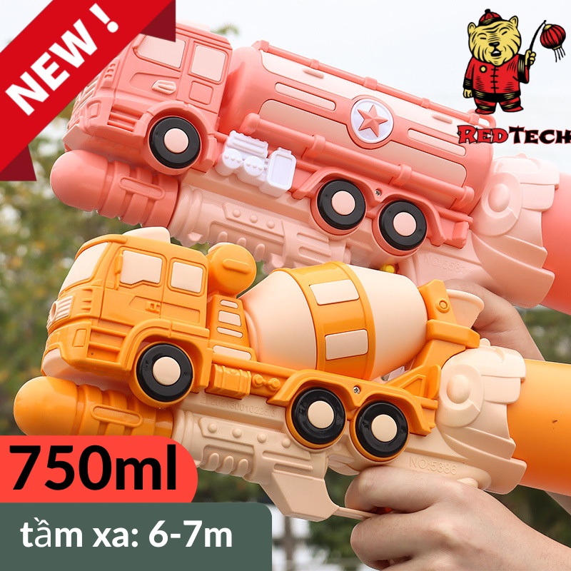 Súng bắn nước áp lực cỡ lớn hình xe bồn 750ml Redtech.