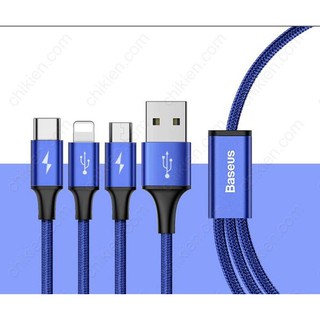 Cáp Sạc 3 Trong 1 Baseus Rapid Micro USB / Type C / Lightning