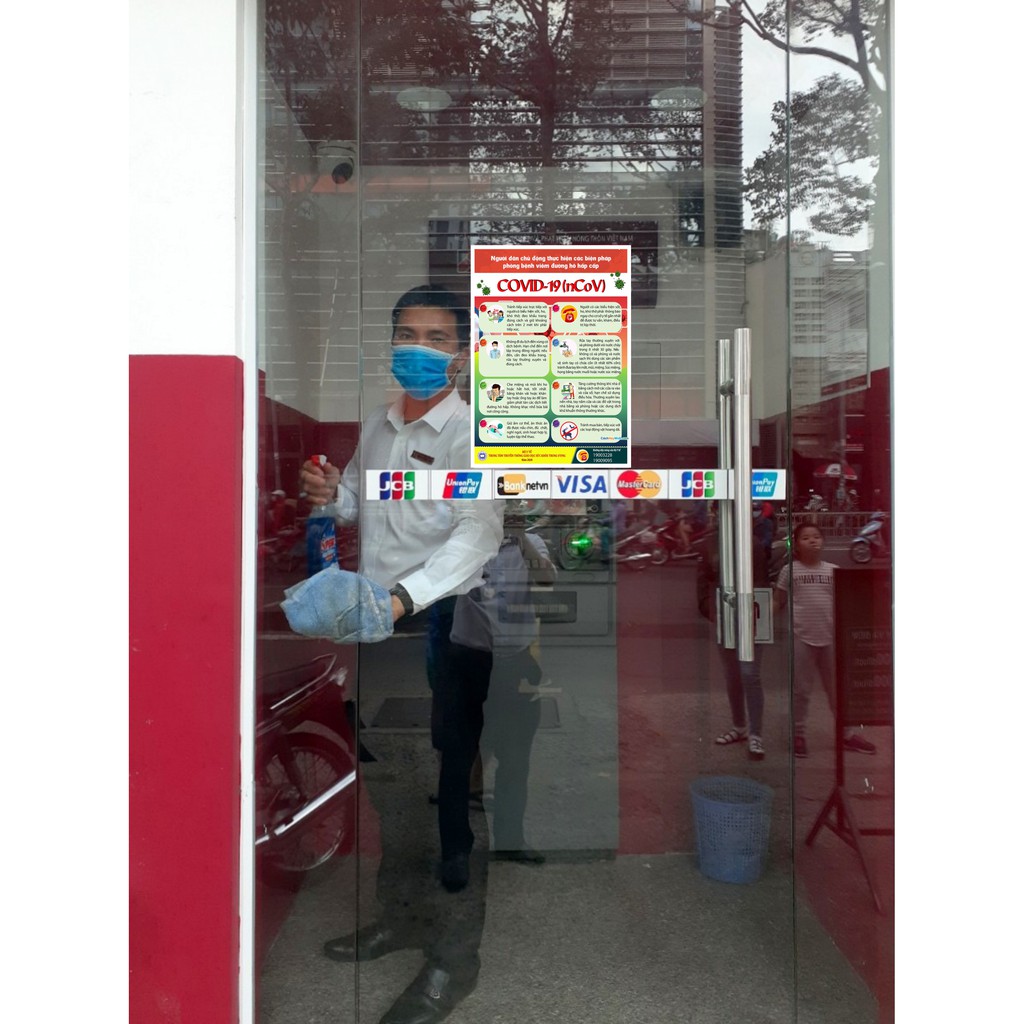 Poster áp phích chống dịch thông điệp 5k cho cửa hàng, xưởng, nhà máy...
