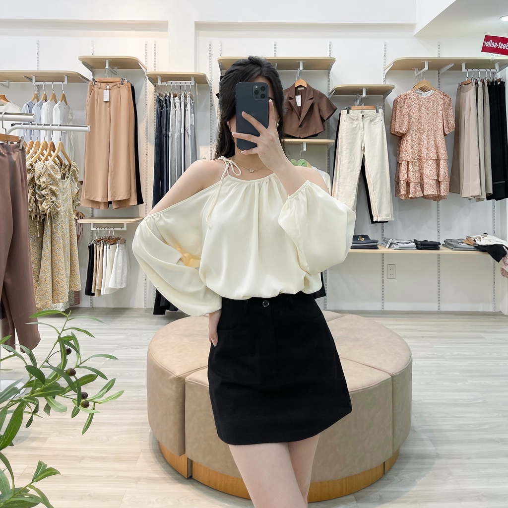 ÁO YẾM KHOÉT VAI ZAREEN VOA82 KEM