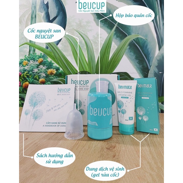 Combo 1 Bộ Cốc Nguyệt San BeUcup và 1 Dung Dịch Vệ Sinh Phụ Nữ BeUcare 100ml