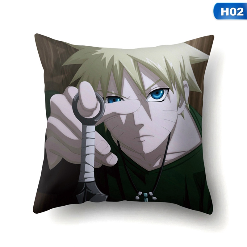 Áo Gối Khổ Vuông 45x45cm Họa Tiết Hoạt Hình Naruto Ốp