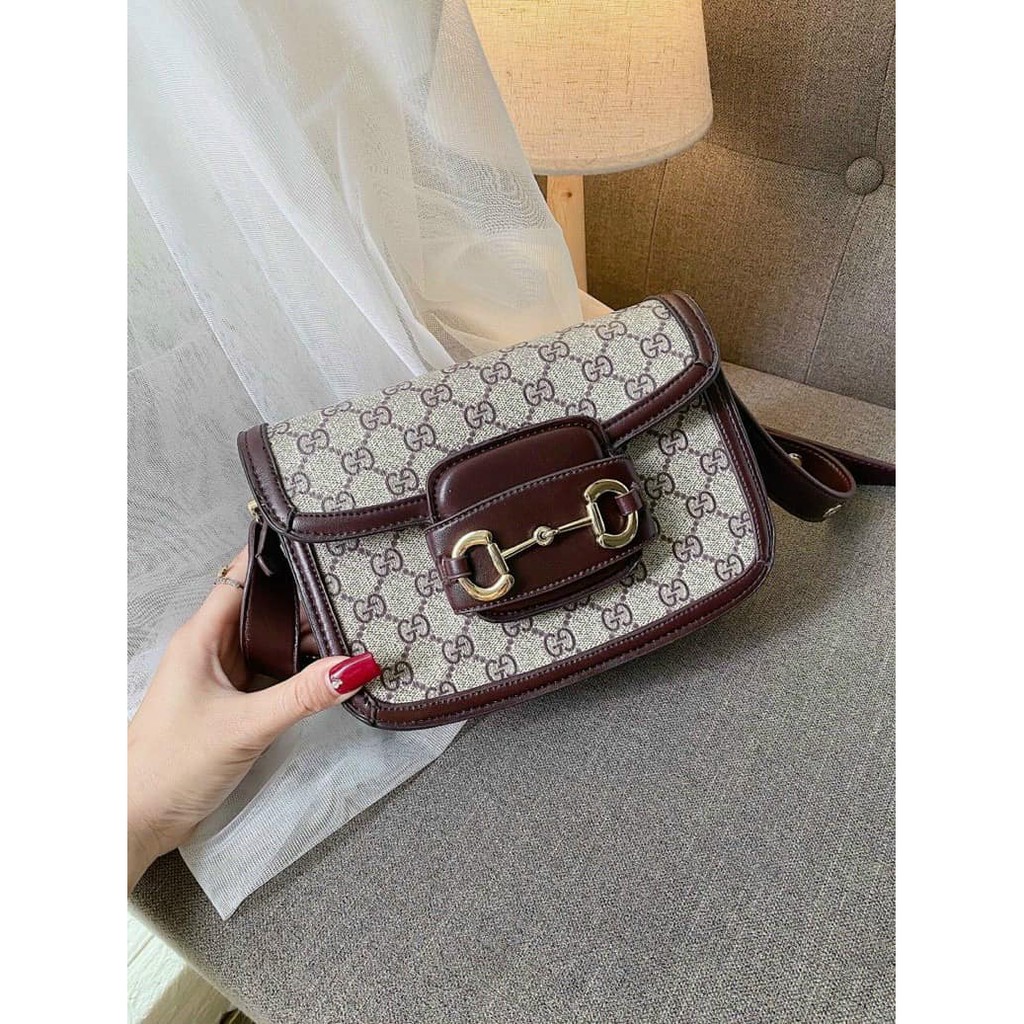 Túi xách nữ hàn quốc GG xích nâu 160K,💖FREESHIP💖,size 23 cm | BigBuy360 - bigbuy360.vn