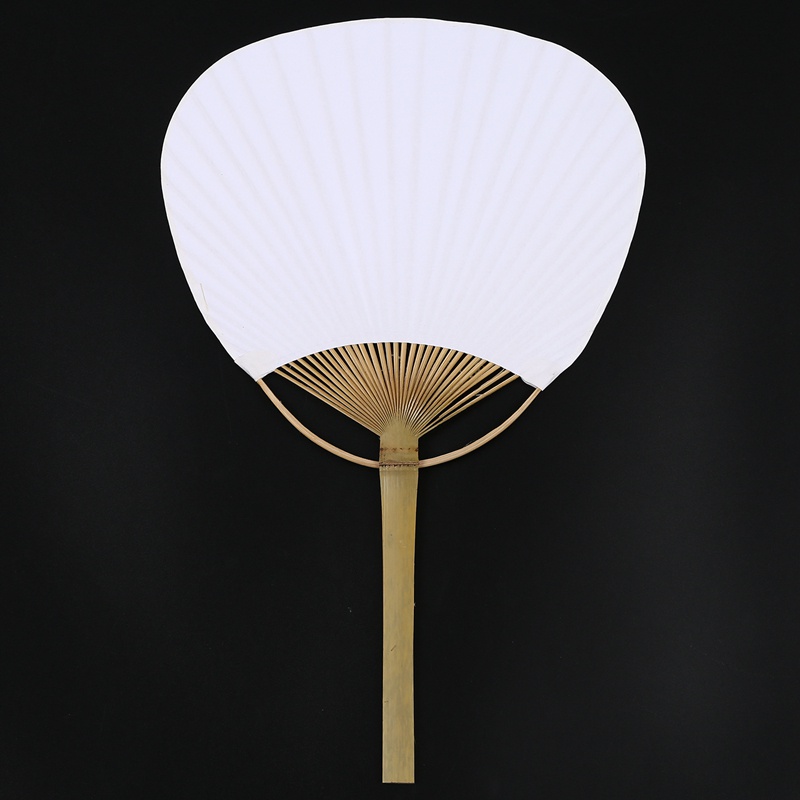 Set 30 Quạt Cầm Tay Màu Trắng Trang Trí Tiệc Cưới