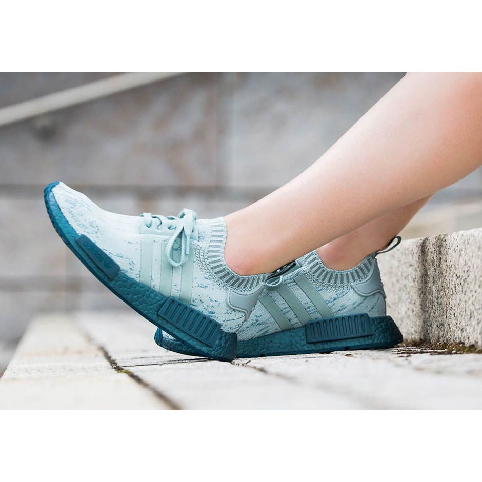 [CHÍNH HÃNG]  Giày Adidas NMD R1 Tactile Green Sea Crystal CG3601 - Xanh Biển
