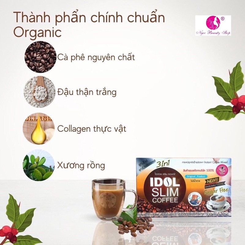 [CHÍNH HÃNG] 10 gói cà phê idol slim coffee giảm cân nhanh cấp tốc an toàn