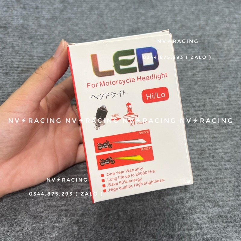 Bóng led H4 bi cầu 3 chân siêu sáng