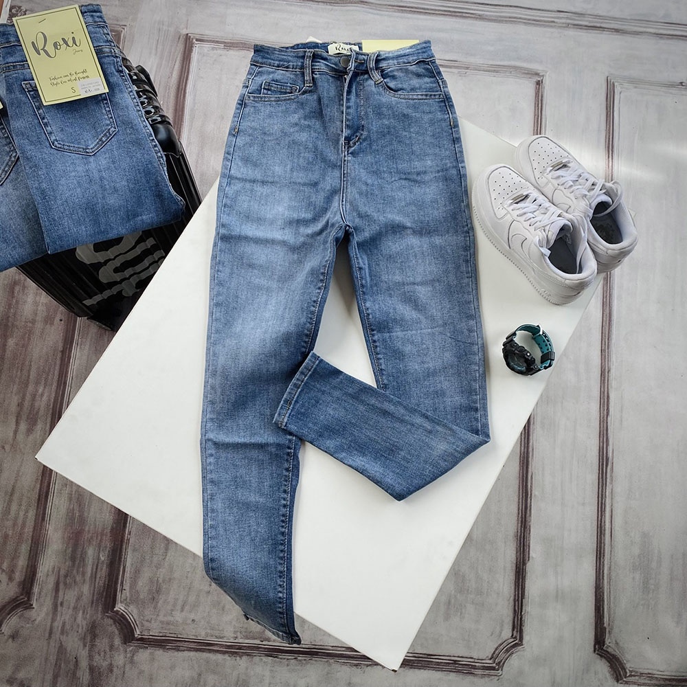 Quần jean nữ NEYUJEANS Skinny Lưng Cao, Chất Liệu Co Dãn Cao Cấp, Ống Ôm tregging, Dáng Đứng 3 Màu | BigBuy360 - bigbuy360.vn