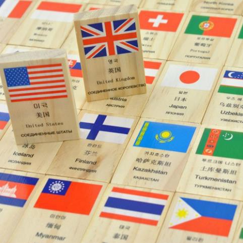 Bộ DOMINO 100 quân cờ các nước - 100 lá cờ các quốc gia