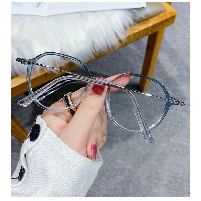 Mắt kính gọng tròn chống tia bức xạ phong cách Retro Hàn Quốc cho nam nữ