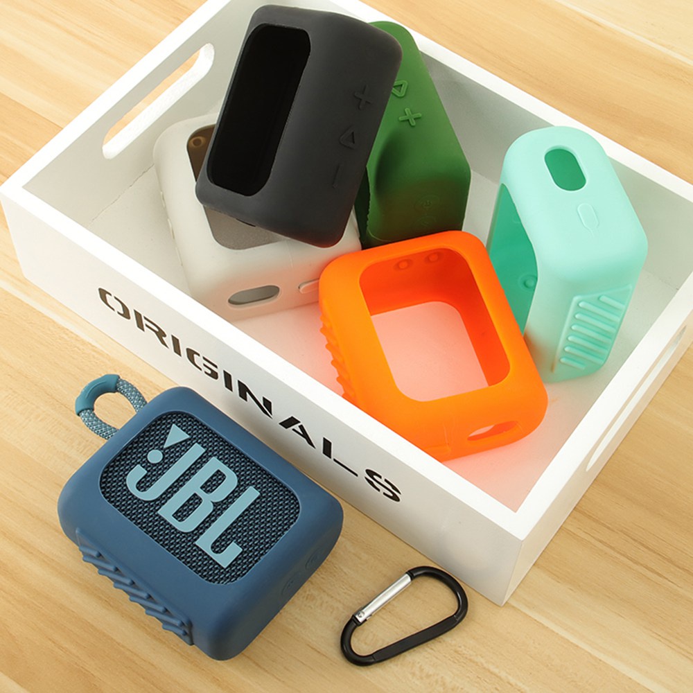 1 Cái Cho JBL Go3 Go 3 Loa Silicon Ốp Lưng Du Lịch Mang Đứng Lên Vỏ Bảo Vệ