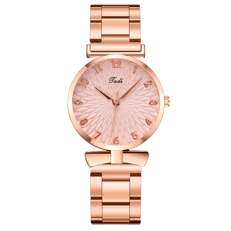 ZOLFA Elegant Rose Gold Stainless Steel Strap Female Watches Classic Black Ladies Dress Analog Clocks Đồng hồ nữ