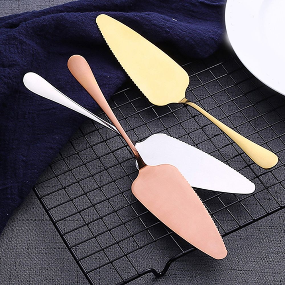 Kitchen Accessories Pastry Making Serrated Edge Stainless Steel Cake Spatula Pie Cutter Cake Server Pizza Shovel