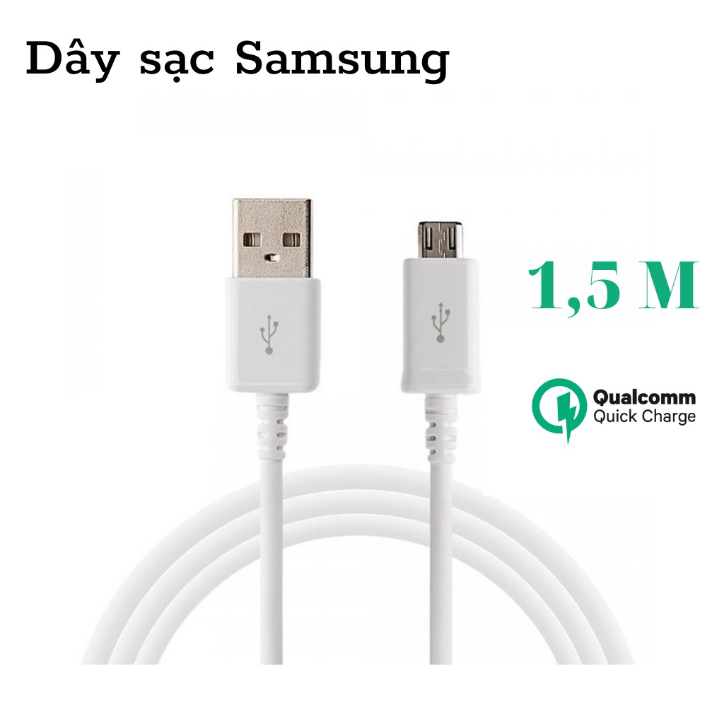 Dây sạc Samsung chính hãng - cáp sạc micro 1,5 m cao cấp - BẢO HÀNH 6 THÁNG