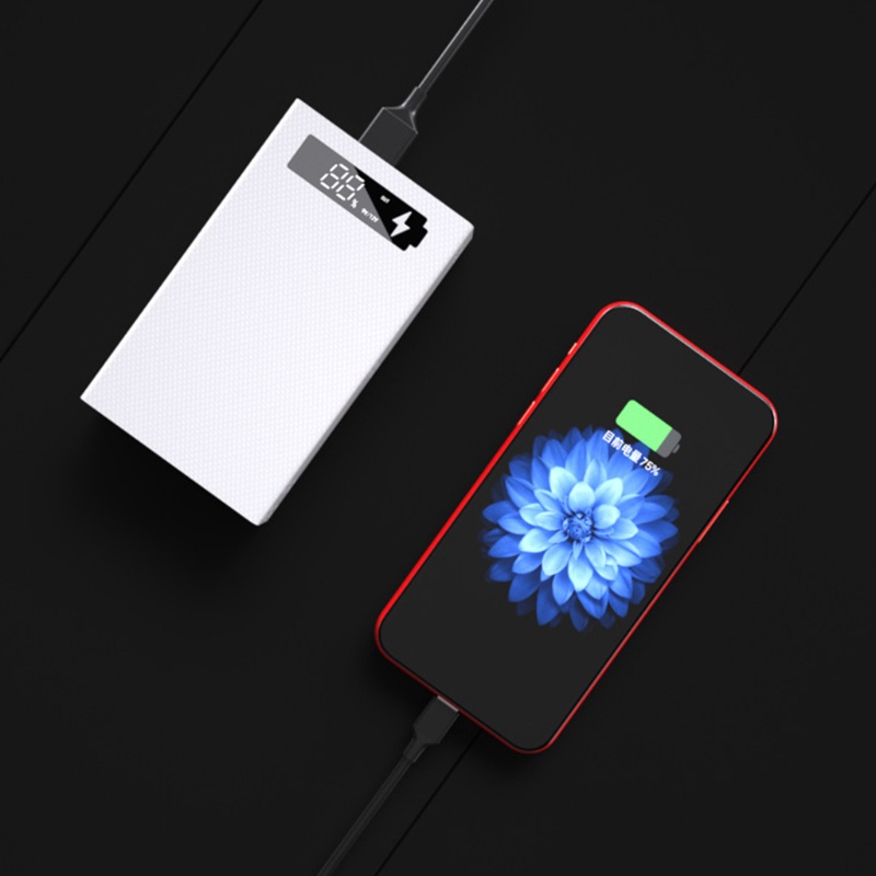 Vỏ bảo vệ pin sạc dự phòng màn hình LCD gắn 5 pin 18650 có thể tháo rời không kèm pin
