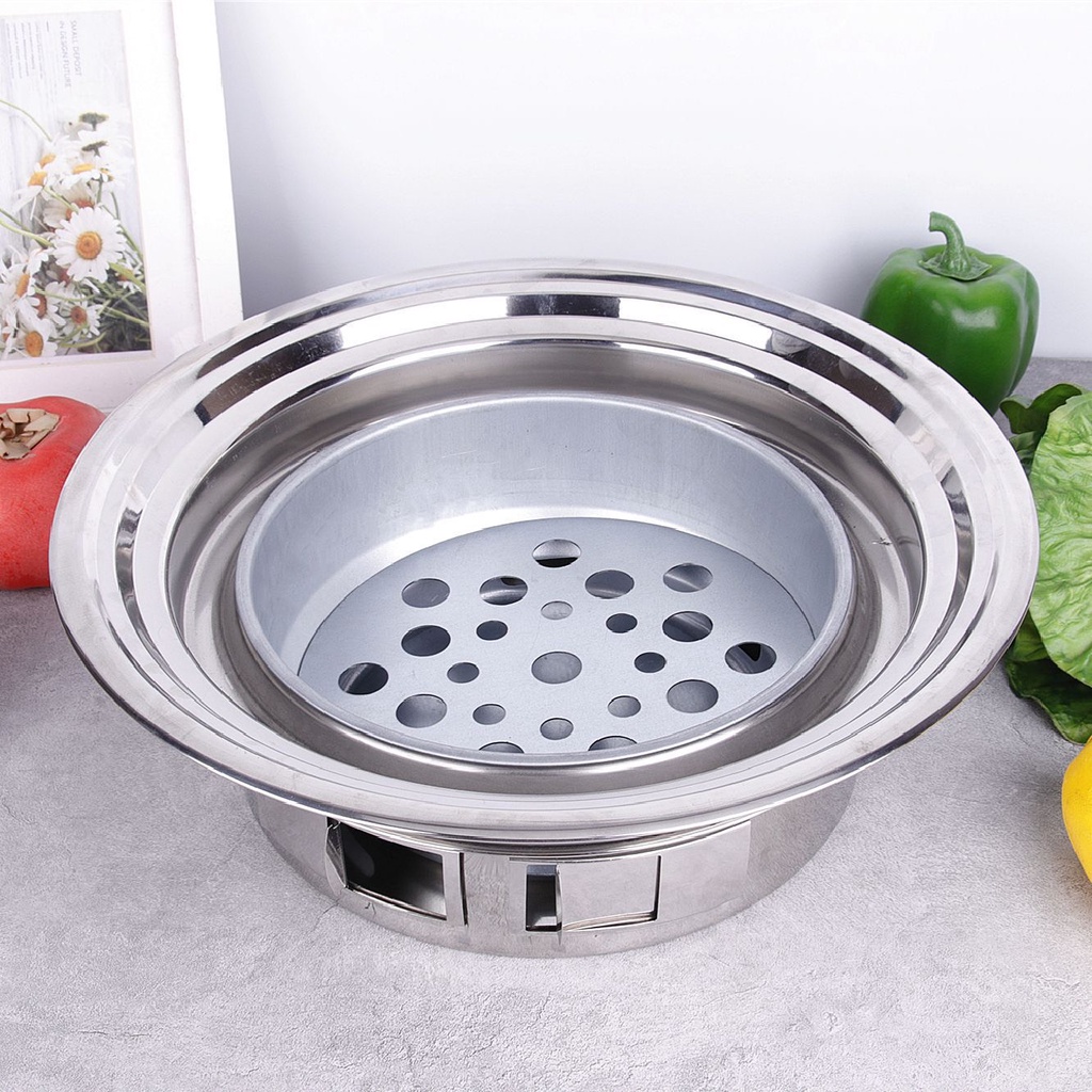 Bếp nướng than hoa âm bàn giá rẻ chất liệu inox cao cấp cho quán lẩu nướng than hoa